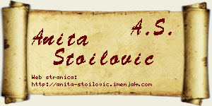 Anita Stoilović vizit kartica
